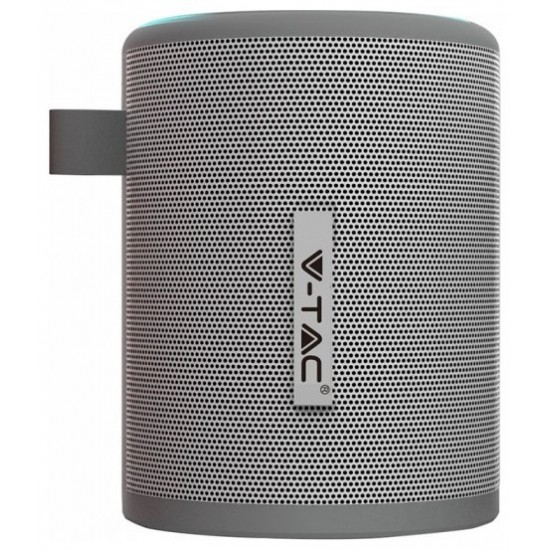 V-TAC Φορητό Ηχείο Bluetooth 5W Επαναφορτιζόμενο 1500mah Γκρι 7720