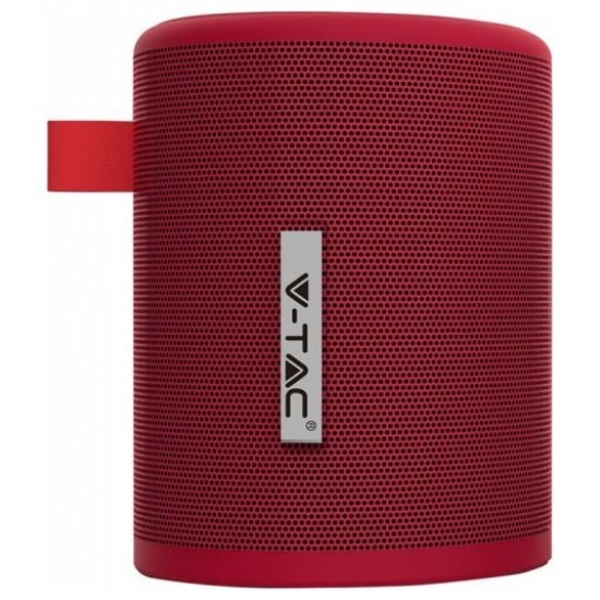 V-TAC Φορητό Ηχείο Bluetooth 5W Επαναφορτιζόμενο 1500mah Κόκκινο 7719