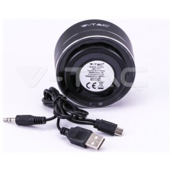 V-TAC Φορητό Μίνι Ηχείο Bluetooth 3W Επαναφορτιζόμενο 400mAh Μαύρο 7712