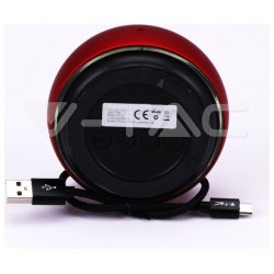 V-TAC Φορητό Μίνι Ηχείο Bluetooth 4W Επαναφορτιζόμενο 800mAh Κόκκινο 7716