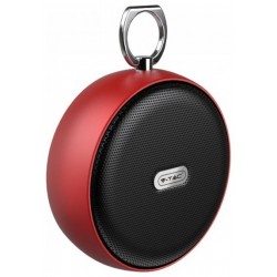 V-TAC Φορητό Μίνι Ηχείο Bluetooth 4W Επαναφορτιζόμενο 800mAh Κόκκινο 7716