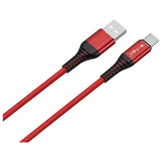 V-TAC Καλώδιο USB- TYPE C 1 μέτρο Κόκκινο Gold Series 8634