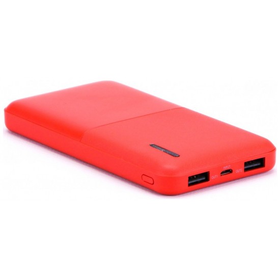 Power Bank Slim 10000mAh με  δύο Θύρες USB Χρώμα Κόκκινο 8899