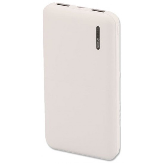 Φορτιστής Μπαταριά Power Bank Slim 10000mAh με  δύο Θύρες USB Χρώμα Λευκό 8898