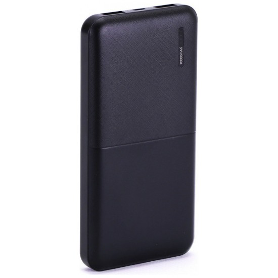 Φορτιστής Μπαταριά Power Bank Slim 10000mAh με  δύο Θύρες USB Χρώμα Μαύρο 8897