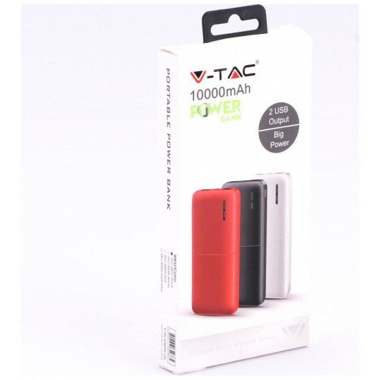 Φορτιστής Μπαταριά Power Bank Slim 10000mAh με  δύο Θύρες USB Χρώμα Μαύρο 8897