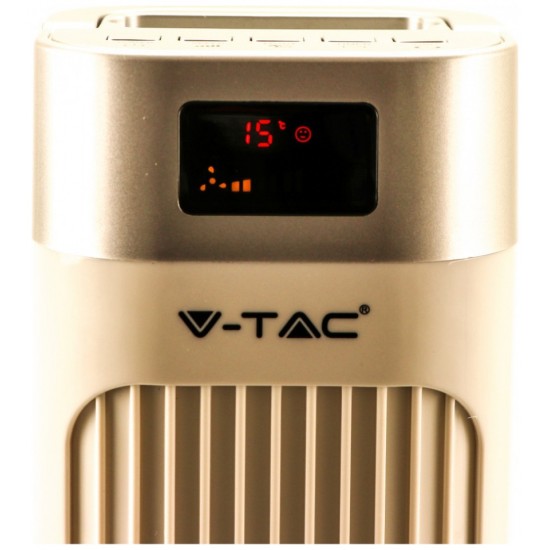 Ανεμιστήρας Στήλη Δαπέδου V-TAC 36” ίντσες 55W με Οθόνη και Χειριστήριο Λευκός 7900