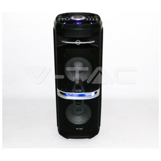 V-TAC Επαναφορτιζόμενο Φορητό Ηχείο 120W 2x10inch με Μικρόφωνο Τηλεχειριστήριο RF και Φωτισμό LED 7734