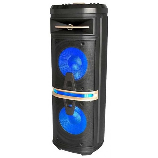 V-TAC Επαναφορτιζόμενο Φορητό Ηχείο 120W 2x10inch με Μικρόφωνο Τηλεχειριστήριο RF και Φωτισμό LED 7734