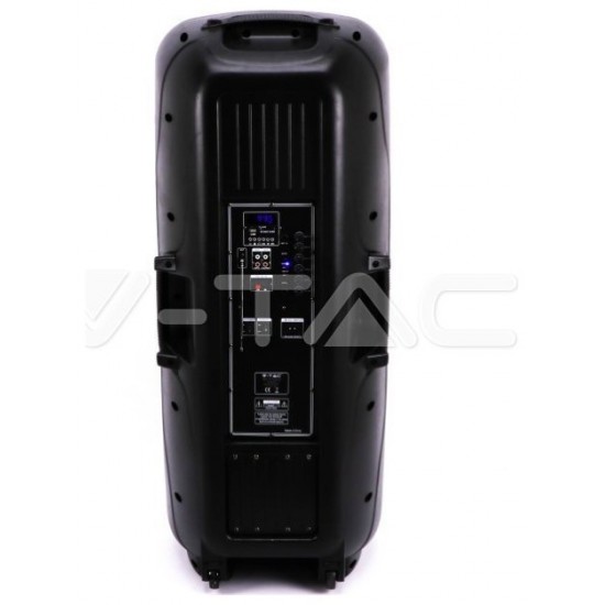 V-TAC Επαναφορτιζόμενο Φορητό Ηχείο 150W 2x12inch με Μικρόφωνο Τηλεχειριστήριο RF και Φωτισμό RGB 7733