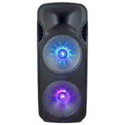 V-TAC Επαναφορτιζόμενο Φορητό Ηχείο 150W 2x12inch με Μικρόφωνο Τηλεχειριστήριο RF και Φωτισμό RGB 7733