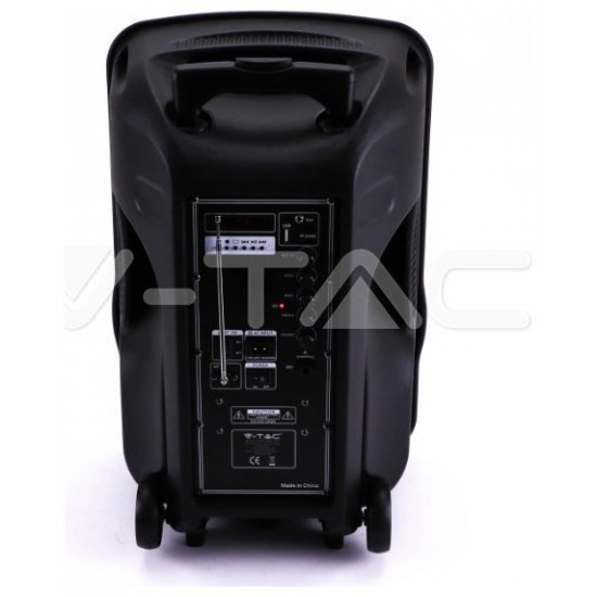 V-TAC Επαναφορτιζόμενο Ηχείο Trolley 35W 12inch με Μικρόφωνο Τηλεχειριστήριο και Φωτισμό RGB 7737
