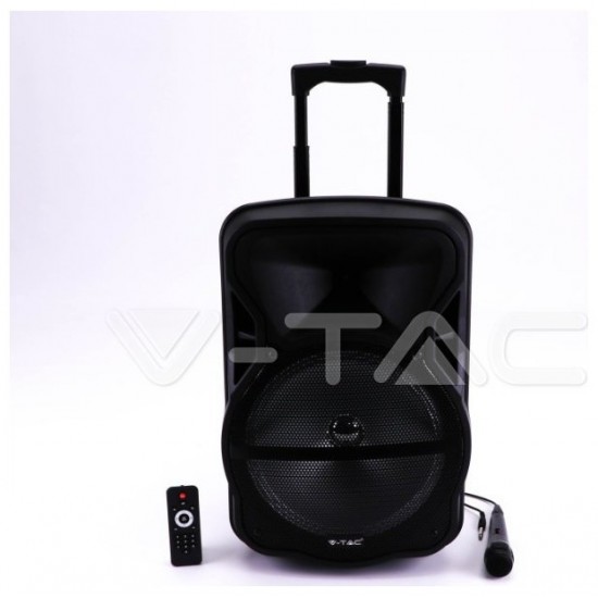 V-TAC Επαναφορτιζόμενο Ηχείο Trolley 35W 12inch με Μικρόφωνο Τηλεχειριστήριο και Φωτισμό RGB 7737