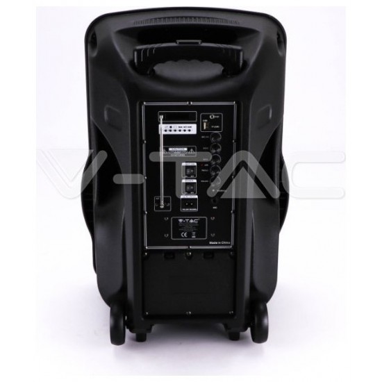 V-TAC Επαναφορτιζόμενο Ηχείο Trolley 50W 15inch με Μικρόφωνο Τηλεχειριστήριο και Φωτισμό RGB 7738