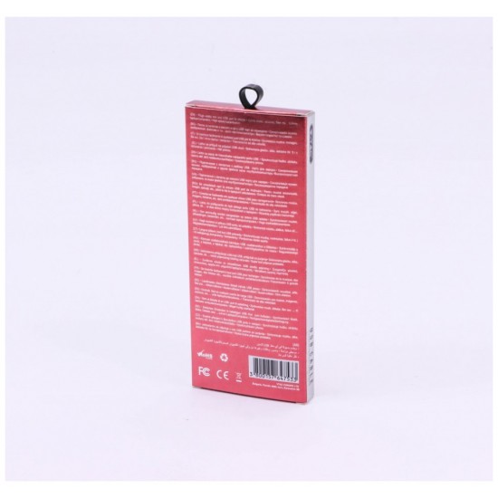 V-TAC Καλώδιο Ύφασμα USB- Micro USB 1 μέτρο Κόκκινο Ruby Series 8497