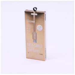 V-TAC Καλώδιο Ύφασμα USB- Micro USB 1 μέτρο Μπεζ Χρυσό Ruby Series 8495
