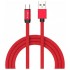 V-TAC Καλώδιο Ύφασμα USB- Type C 1 μέτρο Κόκκινο Ruby Series 8631