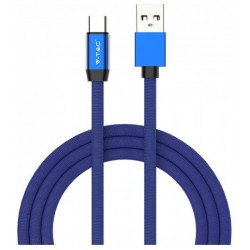 V-TAC Καλώδιο Ύφασμα USB- Type C 1 μέτρο Μπλε Ruby Series 8630