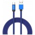 V-TAC Καλώδιο Ύφασμα USB- Type C 1 μέτρο Μπλε Ruby Series 8630