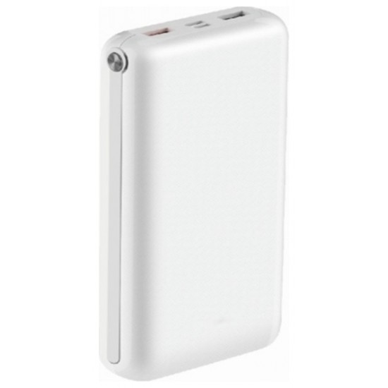Φορτιστής Μπαταριά Jumbo Power Bank 30000mAh με δύο Θύρες USB, micro USB & Type C Χρώμα Λευκό 8902