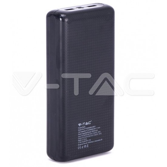 Φορτιστής Μπαταριά Jumbo Power Bank 30000mAh με δύο Θύρες USB, micro USB & Type C Χρώμα Μαύρο 8901