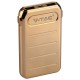 Φορτιστής Μπαταριά Power Bank 10000mAh με δύο Θύρες USB, micro USB & Type C Χρώμα Χρυσό 8907