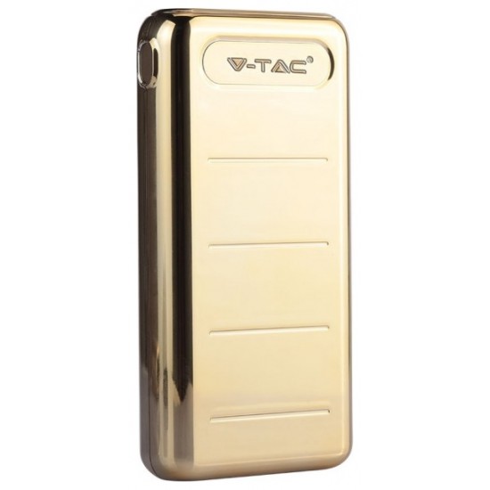 Φορτιστής Μπαταριά Power Bank 20000mAh με δύο Θύρες USB, micro USB & Type C Χρώμα Χρυσό 8908