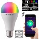 LED V-TAC Έξυπνη Λάμπα Ε27 A60 15W RGB + Θερμό και Ψυχρό Λευκό Dimmable Συμβατή με Amazon Alexa και Google Home 2753
