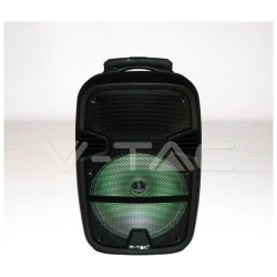 V-TAC Επαναφορτιζόμενο Ηχείο Trolley 35W 12inch με Μικρόφωνο Τηλεχειριστήριο RF και Φωτισμό RGB 7736