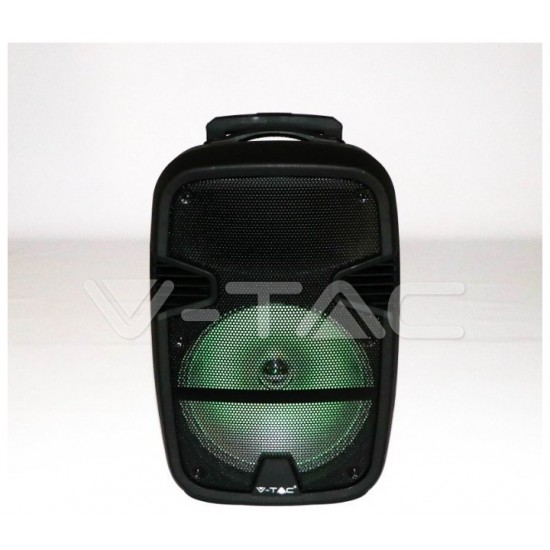 V-TAC Επαναφορτιζόμενο Ηχείο Trolley 35W 12inch με Μικρόφωνο Τηλεχειριστήριο RF και Φωτισμό RGB 7736