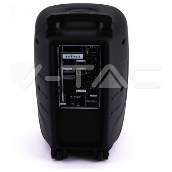 V-TAC Επαναφορτιζόμενο Ηχείο Trolley 35W 12inch με Μικρόφωνο Τηλεχειριστήριο RF και Φωτισμό RGB 7736