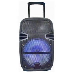 V-TAC Επαναφορτιζόμενο Ηχείο Trolley 35W 12inch με Μικρόφωνο Τηλεχειριστήριο RF και Φωτισμό RGB 7736