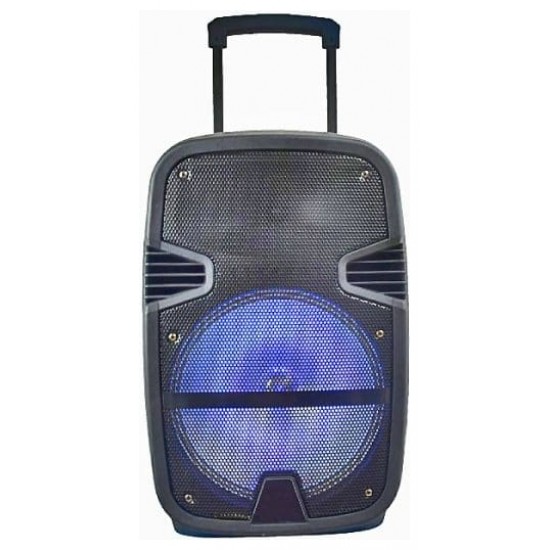 V-TAC Επαναφορτιζόμενο Ηχείο Trolley 35W 12inch με Μικρόφωνο Τηλεχειριστήριο RF και Φωτισμό RGB 7736