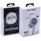 V-TAC Ενσύρματα Ακουστικά Earphone Handsfree για κινητά και λάπτοπ σε Λευκό - Χρυσό  Χρώμα 7707
