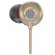 V-TAC Ενσύρματα Ακουστικά Earphone Handsfree για κινητά και λάπτοπ σε Λευκό - Χρυσό  Χρώμα 7707