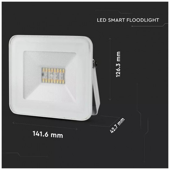 V-TAC LED Προβολέας BLUETOOTH SMD 20W RGB+W/WW/DW  Λευκός Συμβατός με V-TAC Smart Light 5984